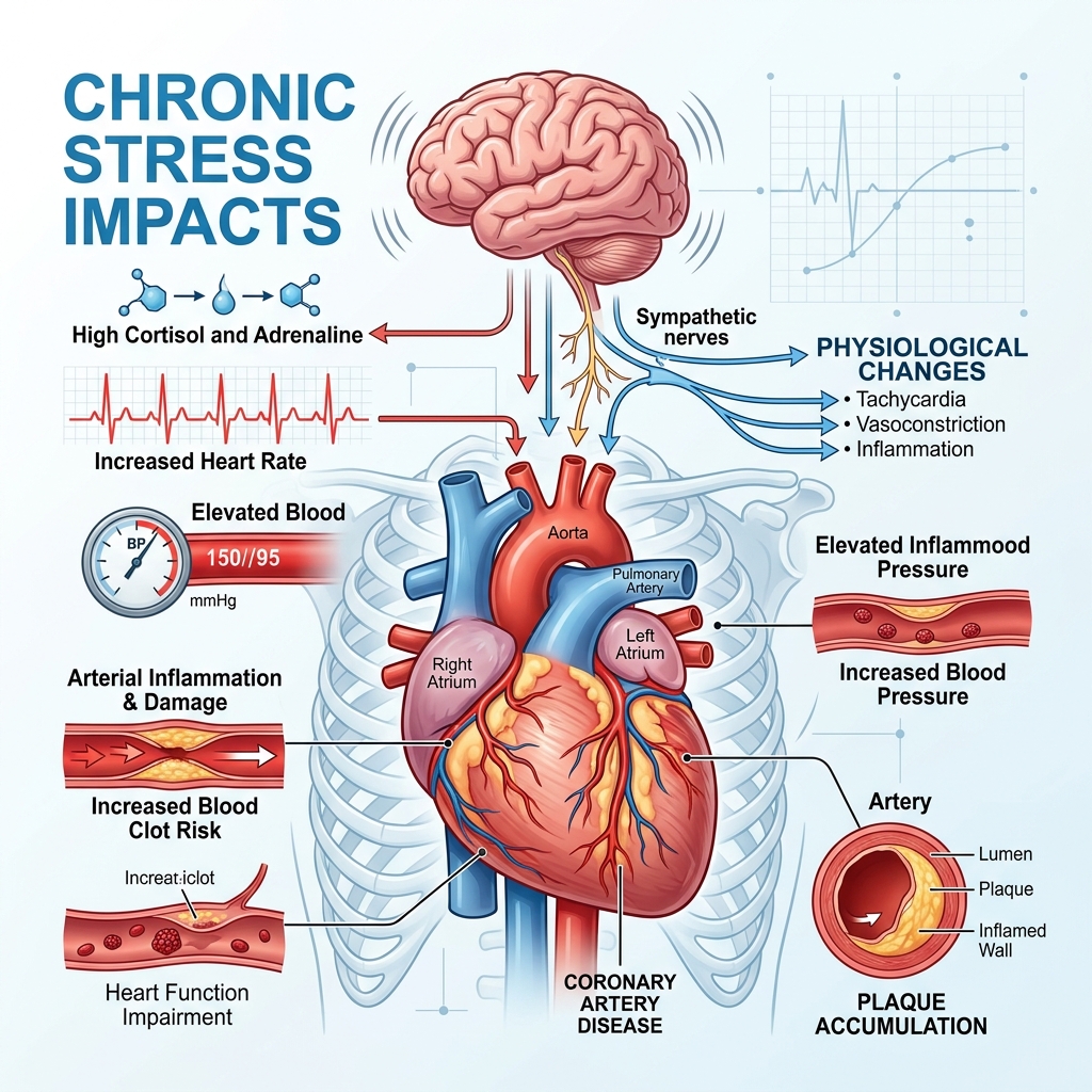 ความเครียดสะสม: ภัยเงียบทำลายหัวใจ พร้อมวิธีรับมือและป้องกัน