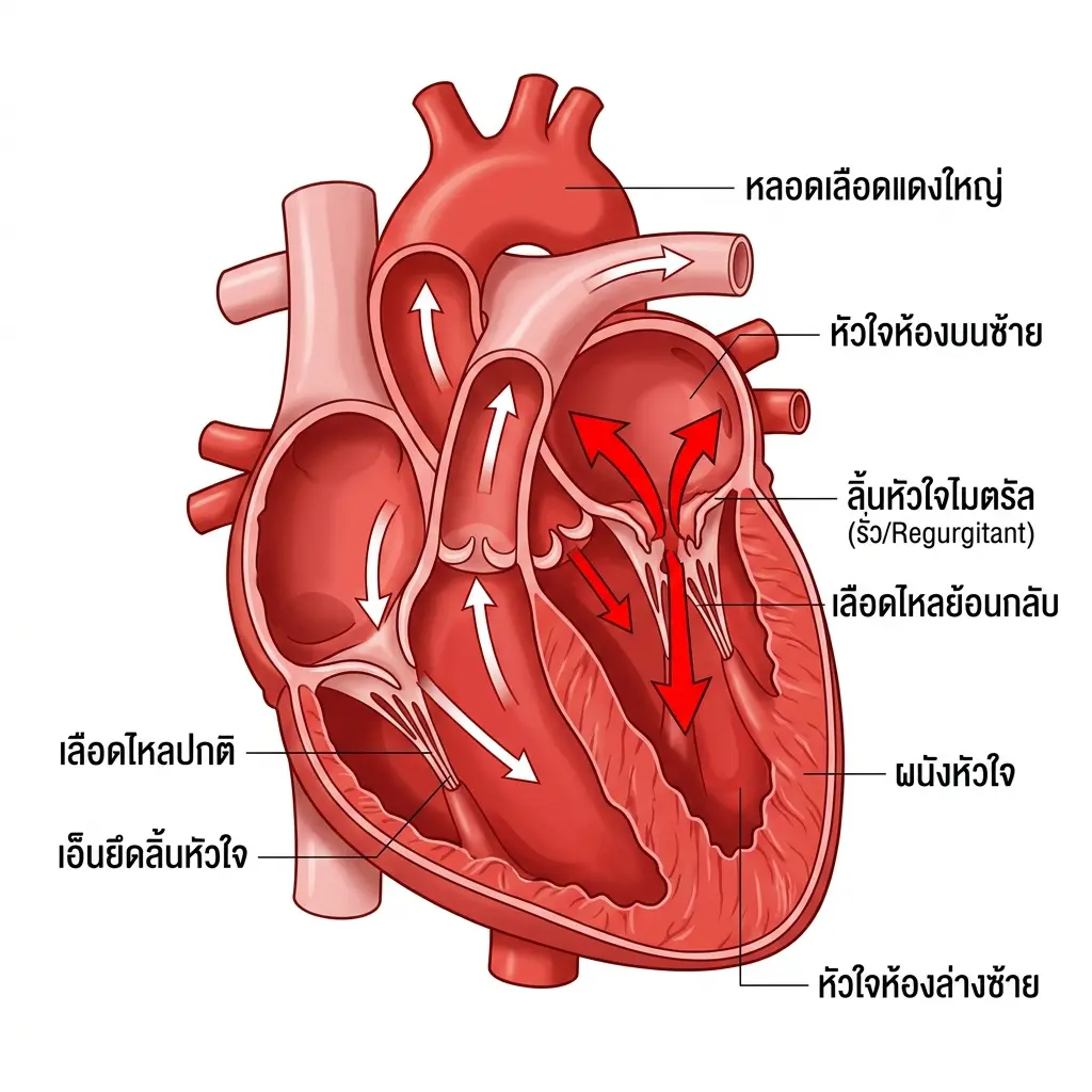 ลิ้นหัวใจรั่ว ซ่อมได้ไหม? อาการ วิธีรักษา และข้อแตกต่างจากการเปลี่ยนลิ้น
