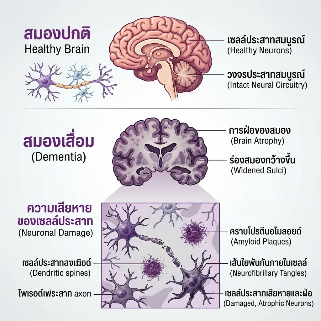 โรคอัลไซเมอร์ (Alzheimer's) อาการเริ่มต้น 5 สัญญาณเตือนที่ไม่ใช่แค่ความขี้ลืม